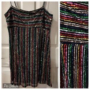 Three Hearts Vibrant Sequin Dress